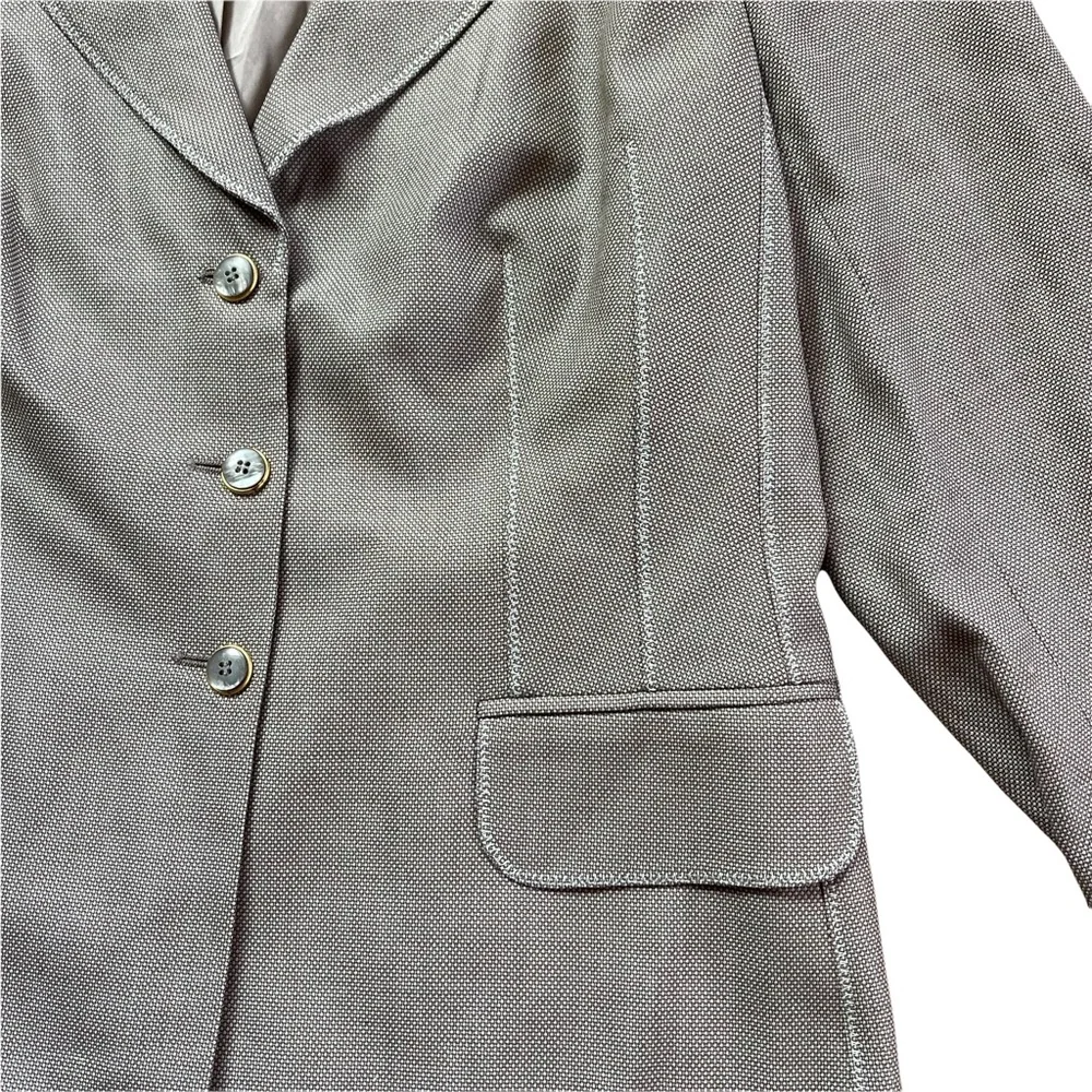 ESCADA EXCLUSIVE FOR NEIMAN MARCUS GRAY BLAZER JACKET - Picture 4 of 13